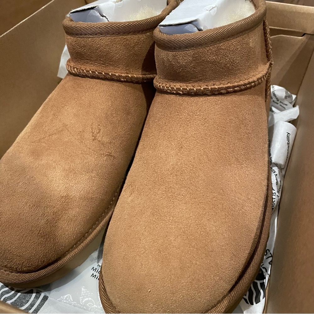 UGG Chestnut Suede Mini Ankle Booties - Picture 5 of 10